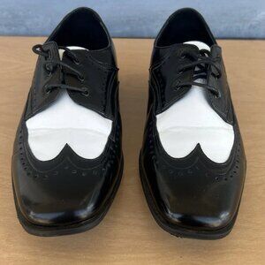 Stacy Adams Tinsley Wingtip Oxford Men's Shoes Black White Lace Up EUC Sz 7M